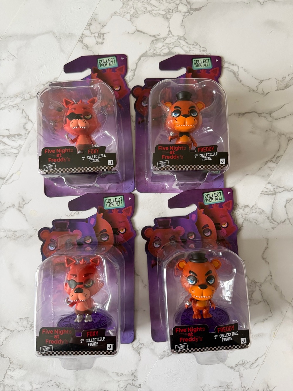 Five Nights at Freddy's Foxy & Freddy 2" Collectible Figures - Red & Orange